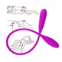Couple vibrateur 7 modes à double gode vibrateur en silicone imperméable soutient gode à double extrémité pour couples clitoris,