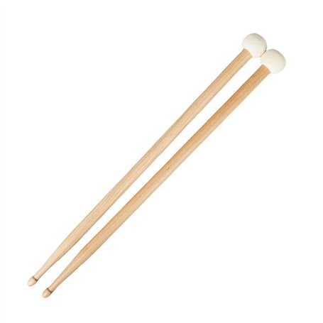 Morain Timpani Paire de baguettes de batterie à tête en feutre pour entraînement à percussion