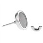 JSGHGDF Four de cuisine en acier inoxydable portable pour cuisson des aliments température 50-300 ℃, Argenté., M