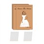 jojnsha 1 ensemble Guesses The Dress Jeux de fête nuptiale pour invités Jeux de fête de mariage Cartes et crayons Fournitures de