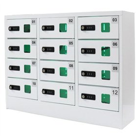 Casier en acier pour téléphone portable à 12 emplacements sécurisé et pratique avec mini-armoire de station de chargement et ser