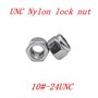 50 pcs 10 #-24 UNC en acier inoxydable en nylon contre-écrou insert écrous de blocage