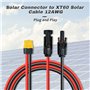 Câble de charge solaire 0,6 m/3 m - Fiche solaire vers fiche XT60 - Câble adaptateur de panneau solaire - Pour générateur solair
