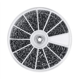 Kit d'assortiment de Petites Mini vis écrous 600pcs 12 Types de boulons boulons Attaches Assorties M1 M1.2 M1.4 M1.6 pour Montre