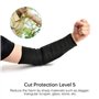 Demeras Manchons de Bras de Protection 1 Paire de brassards de Protection Anti-Coupure en Acier Brassards de Protection Manches 