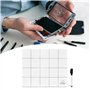 Ksikdeg Bloc de travail magnétique en caoutchouc avec impression papier laminé pour téléphone portable