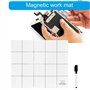 Ksikdeg Bloc de travail magnétique en caoutchouc avec impression papier laminé pour téléphone portable