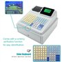 flatpincololee Caisse enregistreuse pour Petites Entreprises avec Scanner, Caisse enregistreuse électronique avec 6 Rouleaux de 