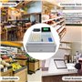 flatpincololee Caisse enregistreuse pour Petites Entreprises avec Scanner, Caisse enregistreuse électronique avec 6 Rouleaux de 