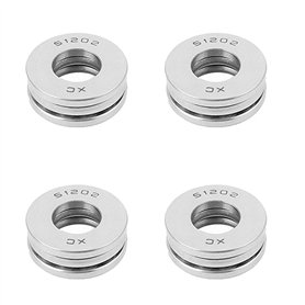 XMHF Lot de 4 roulements à billes de butée axiale en acier carbone 51202 16 x 31 x 12 mm.