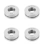 XMHF Lot de 4 roulements à billes de butée axiale en acier carbone 51202 16 x 31 x 12 mm.