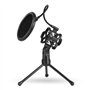 Support antichoc pour microphone et pare-brise avec trépied réglable en hauteur pour discours enregistré et chant largement util