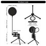 Support antichoc pour microphone et pare-brise avec trépied réglable en hauteur pour discours enregistré et chant largement util