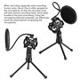 Support antichoc pour microphone et pare-brise avec trépied réglable en hauteur pour discours enregistré et chant largement util