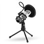Support antichoc pour microphone et pare-brise avec trépied réglable en hauteur pour discours enregistré et chant largement util