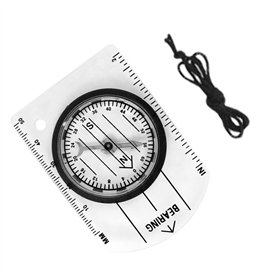 Boussole multifonction de navigation Règle de carte Loupe Exploration Randonnée Carte Lecture Compas d'orientation