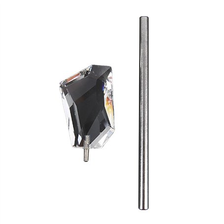 Uqezagpa Filtre en verre en forme de cristal avec bâton