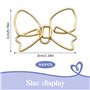 100pcs Bowknot Shape Gold Paperclips