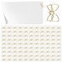 Coup papier mignon, 100pcs Bowknot Shape Gold Paperclips, Paper Clips de fantaisie en métal, Bow Bookmark Paperclips pour les fo