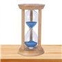 Timer de Sable avec Bois de Sable Bleu et Structure en Verre de 5 Minutes avec Une minuterie de sablier à l'échelle de Temps pou