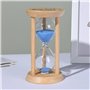 Timer de Sable avec Bois de Sable Bleu et Structure en Verre de 5 Minutes avec Une minuterie de sablier à l'échelle de Temps pou