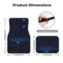 Lot de 4 tapis de sol universels bleu foncé avec dos en caoutchouc, faciles à nettoyer, compatibles avec la plupart des voitures