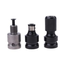 HVLVTAKANF Adaptateur de mandrin de perçage 3 pièces avec vis 1/2quot;Carré à 1/4quot;Convertisseur d'adaptateur à Douille hexag