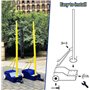 Poteaux de volley-ball pour jardin, avec filet de volley-ball/filet de badminton, poteaux de volley-ball robustes pour intérieur