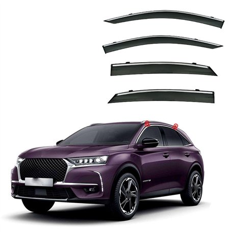JIANXKILB Lot de 4 Deflecteur Vitre Voiture pour Citroen DS7 Crossback MK1 2018-2022 2023 2024