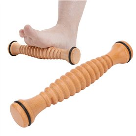 Rouleau de Massage des Pieds en Bois