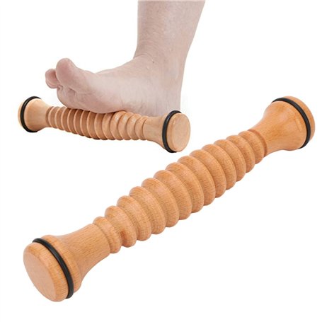 Rouleau de Massage des Pieds en Bois