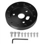 Nikou Hub Spacer Pad Polished Steering Wheel to Grant 3 Hole 0.5in High Precision Stable Universal for 6 Hole Adapter(Noir)