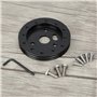 Nikou Hub Spacer Pad Polished Steering Wheel to Grant 3 Hole 0.5in High Precision Stable Universal for 6 Hole Adapter(Noir)