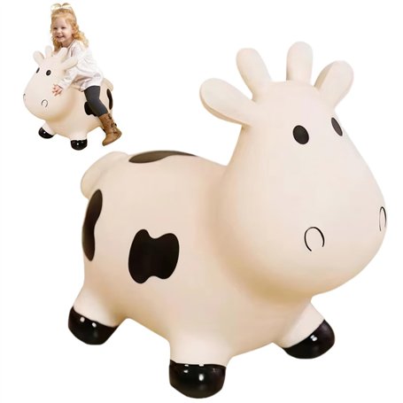 Nyutcwe Animaux gonflables Les Tout-Petits de Vache gonflables Mignons roulent sur Un Cheval rebondissant sautant Les Jouets de
