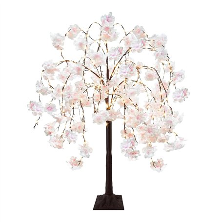 Arbre de cerisier en fleurs avec lumières LED