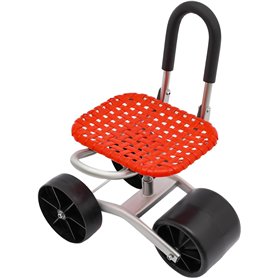 HUGDSB Chariot de Jardin à roulettes avec siège de Travail à 3 Roues