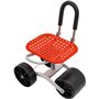HUGDSB Chariot de Jardin à roulettes avec siège de Travail à 3 Roues