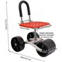 HUGDSB Chariot de Jardin à roulettes avec siège de Travail à 3 Roues, Tabouret de Jardin d'extérieur avec Dossier Pliable et Hau