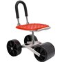 HUGDSB Chariot de Jardin à roulettes avec siège de Travail à 3 Roues, Tabouret de Jardin d'extérieur avec Dossier Pliable et Hau