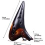 Ocarinas, Ocarina en argile fumée naturelle 12 trous Alto G (AG), instrument à vent national de style sous-marin rétro créatif, 