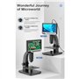 QBREZA Microscope Optique Écran IPS Haute définition de 7 Pouces Grand écran Double Source de lumière LED Microscope numérique 2