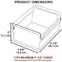 Acrimet Boîte à Fiches Organisateur 4'' x 6’', Base en Métal Robuste (Index AZ et un Séparateur Plastique Inclus) (Base Noire av