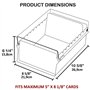 Acrimet Boîte à Fiches Organisateur 5'' x 8’', Base en Métal Robuste (Index AZ et un Séparateur Plastique Inclus) (Base Blanc av