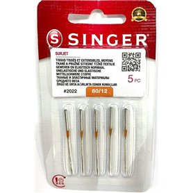 Singer Lot de 5 aiguilles pour machine à coudre Overlock (Ultralock 14SH) 2022