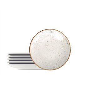 Tramontina - Assiette à pain ronde décorée porcelaine 16 cm Rustico.