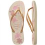 Havaianas Femmes Slim Organic Tongues, Biege, 4.5 US