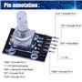 Taiss KY-040 KY-040 Lot de 5 modules d'encodeur rotatif à 360° avec bouton poussoir pour l'électronique automobile et audio mult