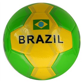 Ballon de football Brésil avec drapeau brésilien