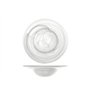H&h set 6 piatti pasta alabastro in vetro bianco cm24