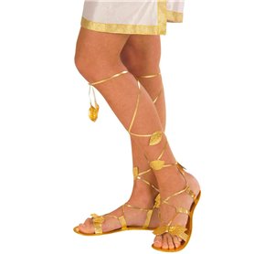 NET TOYS Sandales de Romain Femme Or Antiquité Chaussure doré Déesse Grec Chaussures d'Elfe Romaine Dame Sandales Romaine Grecqu